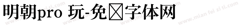 明朝pro 玩字体转换